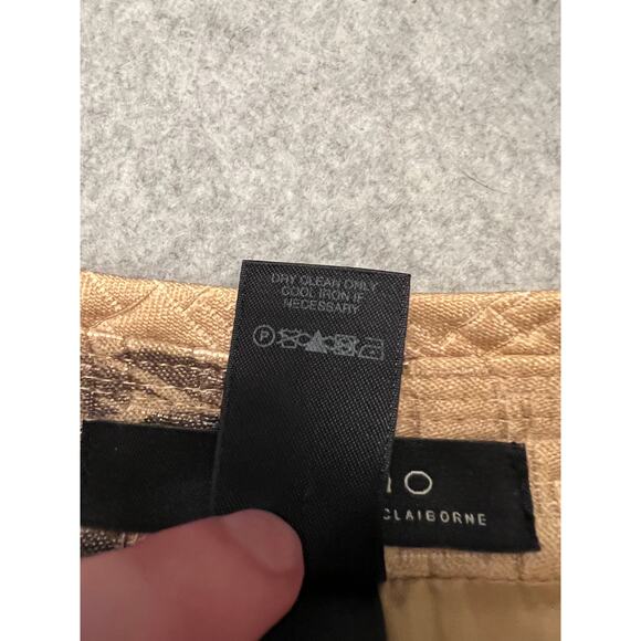 Liz Claiborne Studio Floral Cardigan Blazer Womens Medium Lined Open Front Brown - Picture 8 of 16